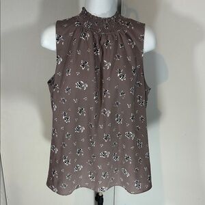 Ann Taylor Brown Floral Blouse